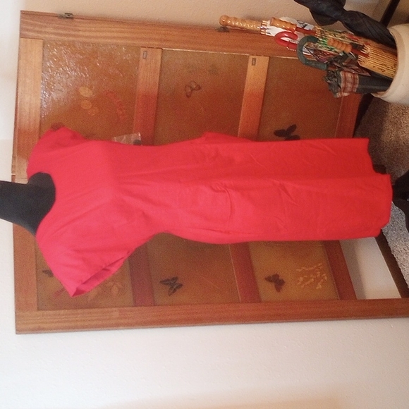 VTG 80’s/90’s NWT Avon Fashion Red Linen Dress - Picture 4 of 10